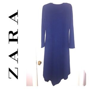 NWT! Zara Dress. Size: Large Color: Color: Blue